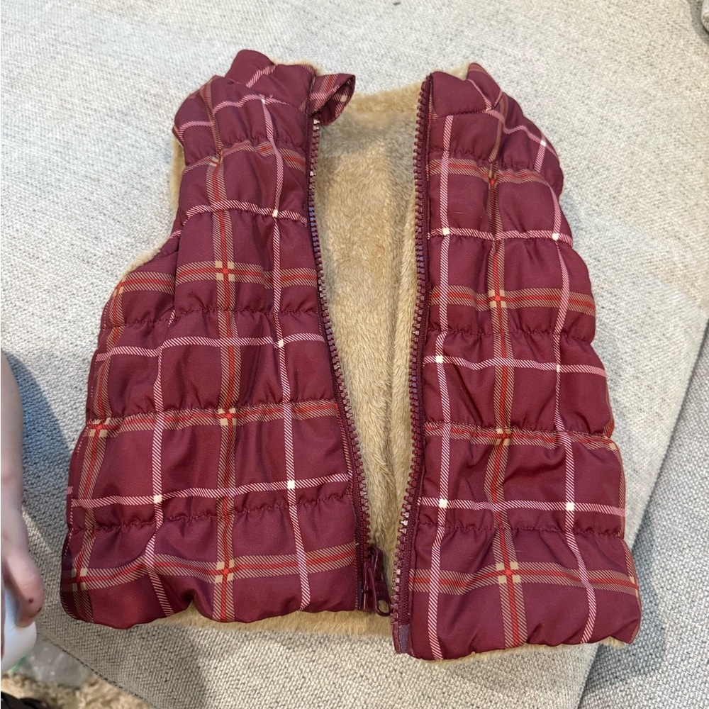 Plaid Kids Puffer Vest
